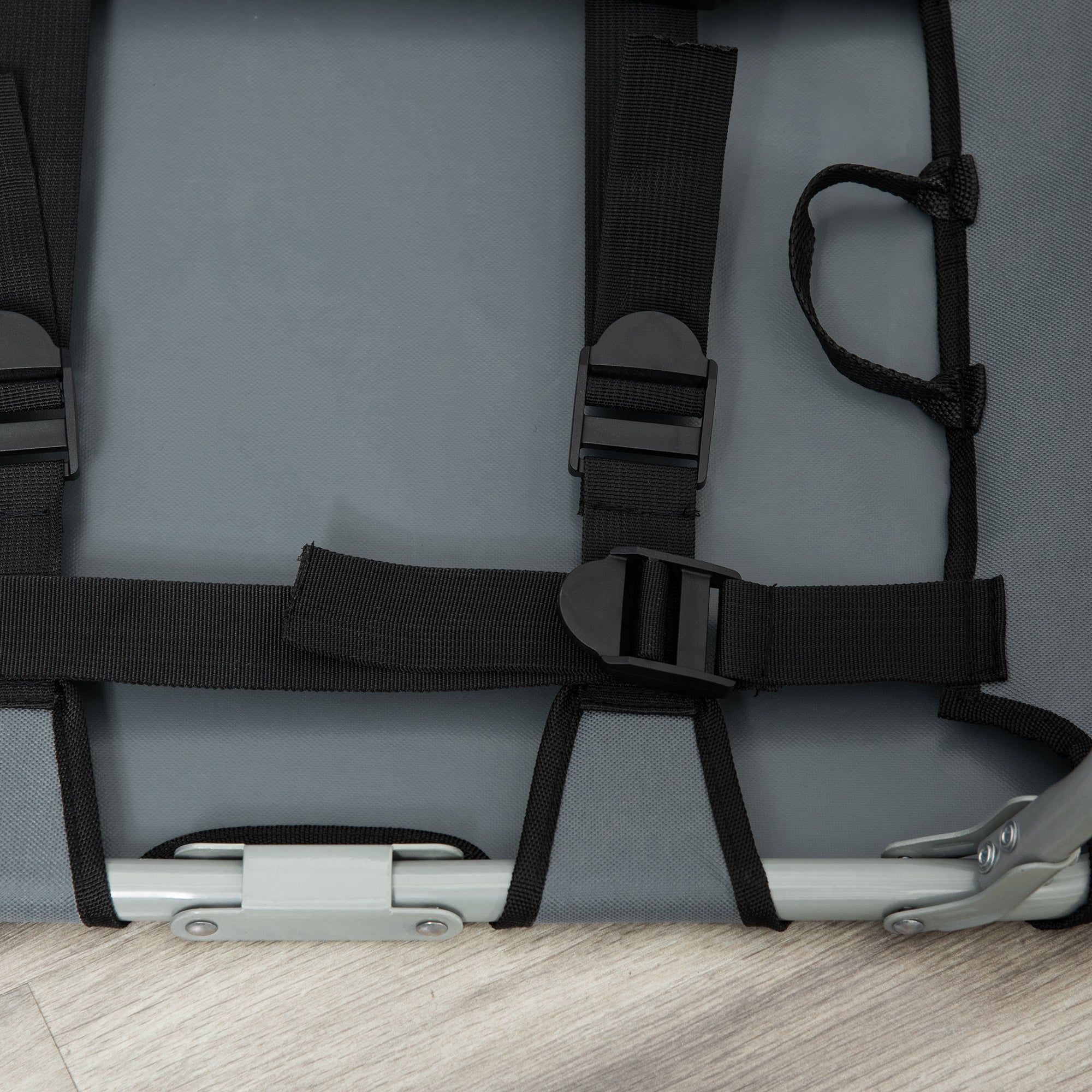 EasyComfort Lettino per Cani Pieghevole in Acciaio e Tessuto Oxford per Interni ed Esterni, 59x46x15 cm, Grigia