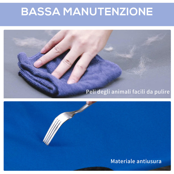 Easycomfort Brandina per Cani Cuccia Lettino Rialzata Pieghevole per Esterno Interno 71x58x20cm, Blu