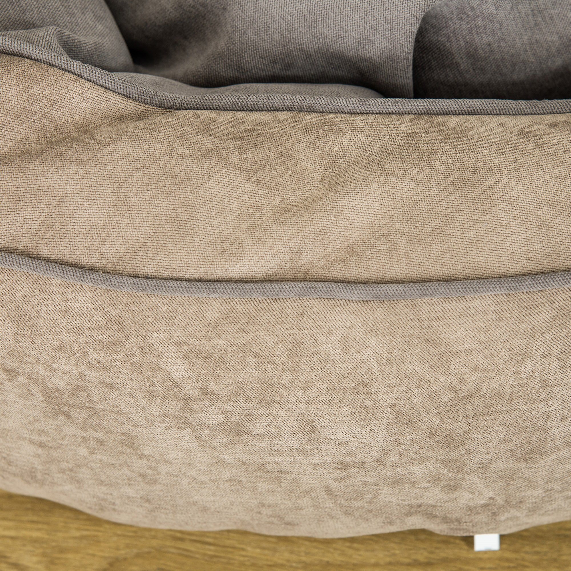 EasyComfort Cuccia per Cani Imbottita con Cuscino e Bordi Rialzati, Rivestimento in Tessuto, 85x85x35cm, Grigio