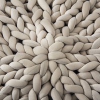 EasyComfort Cuccia per Cani e Gatti Rotonda, Rialzata e Lavabile in Cotone PP, Cuscino Imbottito, Φ93x15cm, Grigia