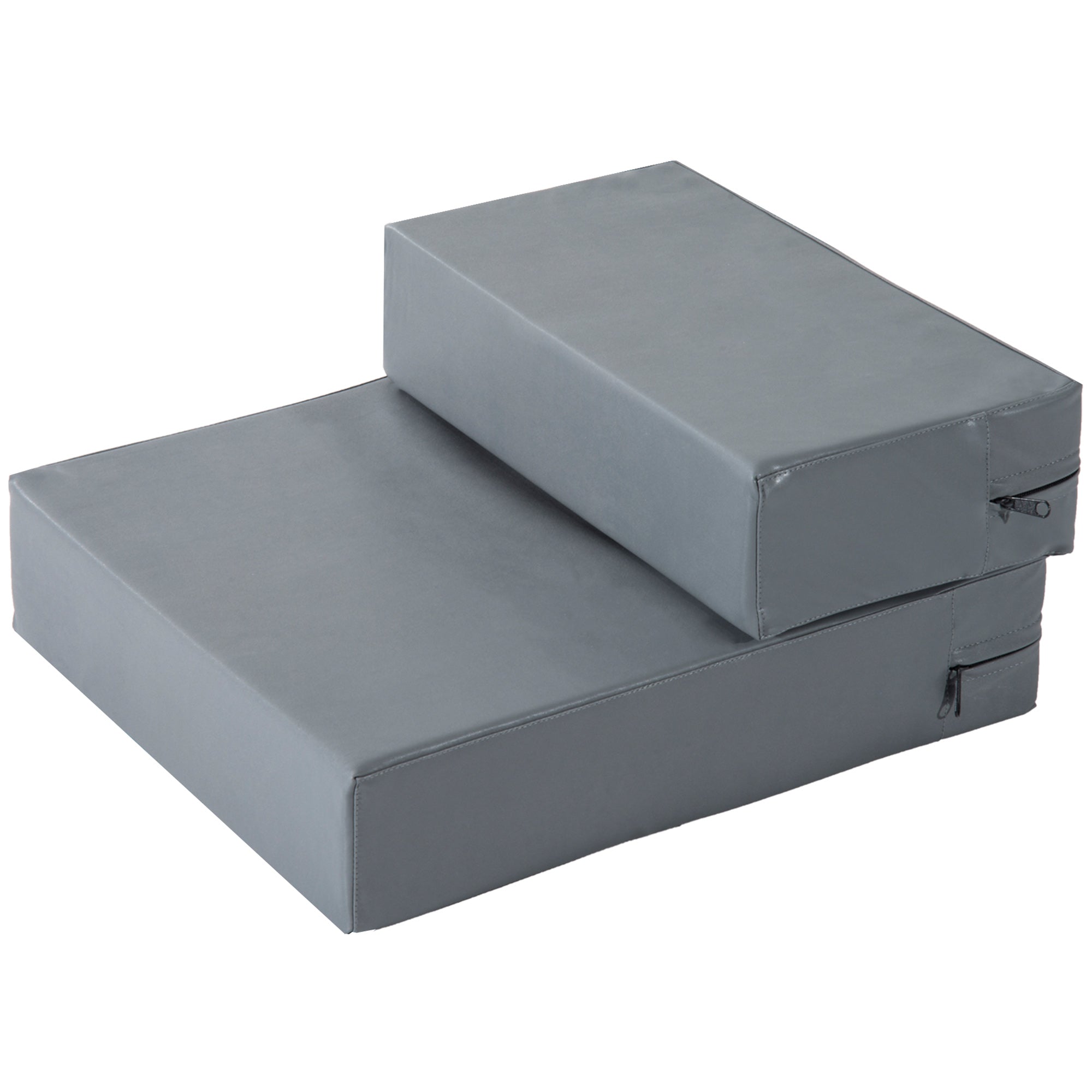 EasyComfort Scaletta per Cani Materassino 2 in 1 in PU e Gommapiuma 45x39x20cm Grigio
