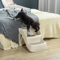 EasyComfort Scaletta per Cani e Gatti Pieghevole con 3 Gradini Antiscivolo in PP, 49x38x38 cm, Beige