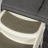 EasyComfort Scaletta per Cani e Gatti Pieghevole con 3 Gradini Antiscivolo in PP, 49x38x38 cm, Beige