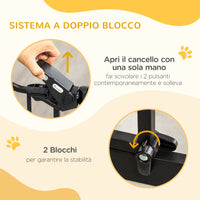 Easycomfort Cancelletto per Cani Estensibile con Fissaggio a Pressione e Chiusura Automatica, 68x76.2 cm, Nero
