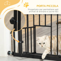 Easycomfort Cancelletto per Cani Estensibile con Fissaggio a Pressione e Chiusura Automatica, 68x76.2 cm, Nero