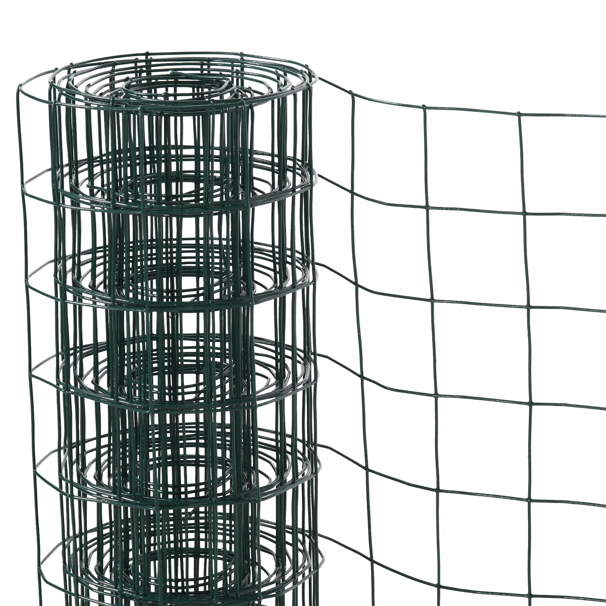 EasyComfort Rete Metallica da Giardino con Rivestimento in PVC per Recinzioni da Esterno, 500x91cm, Verde