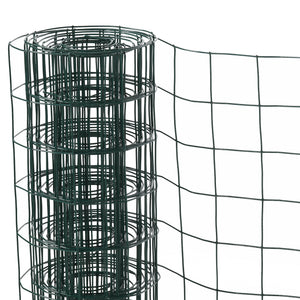 EasyComfort Rete Metallica da Giardino con Rivestimento in PVC per Recinzioni da Esterno, 500x91cm, Verde