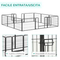 EasyComfort Recinto per Cani e Cuccioli con 12 Pannelli Modulabili e 2 Ingressi, 80x1.5x60cm