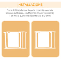 EasyComfort Cancellino per Cani Estensibile a Pressione con Chiusura Automatica per Spazi da 75-103cm, Bianco