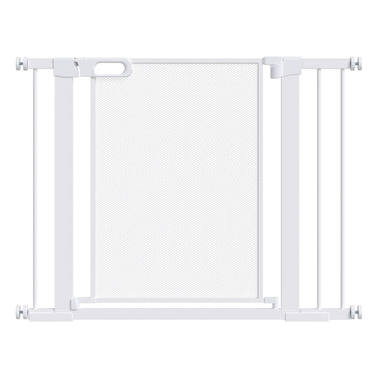 EasyComfort Cancellino per Cani Estensibile a Pressione con Chiusura Automatica per Spazi da 75-103cm, Bianco