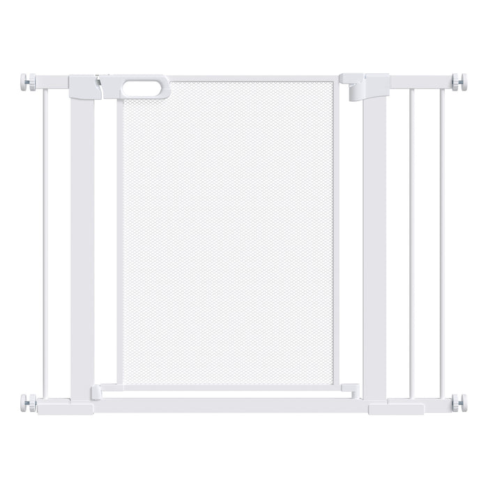 EasyComfort Cancellino per Cani Estensibile a Pressione con Chiusura Automatica per Spazi da 75-103cm, Bianco