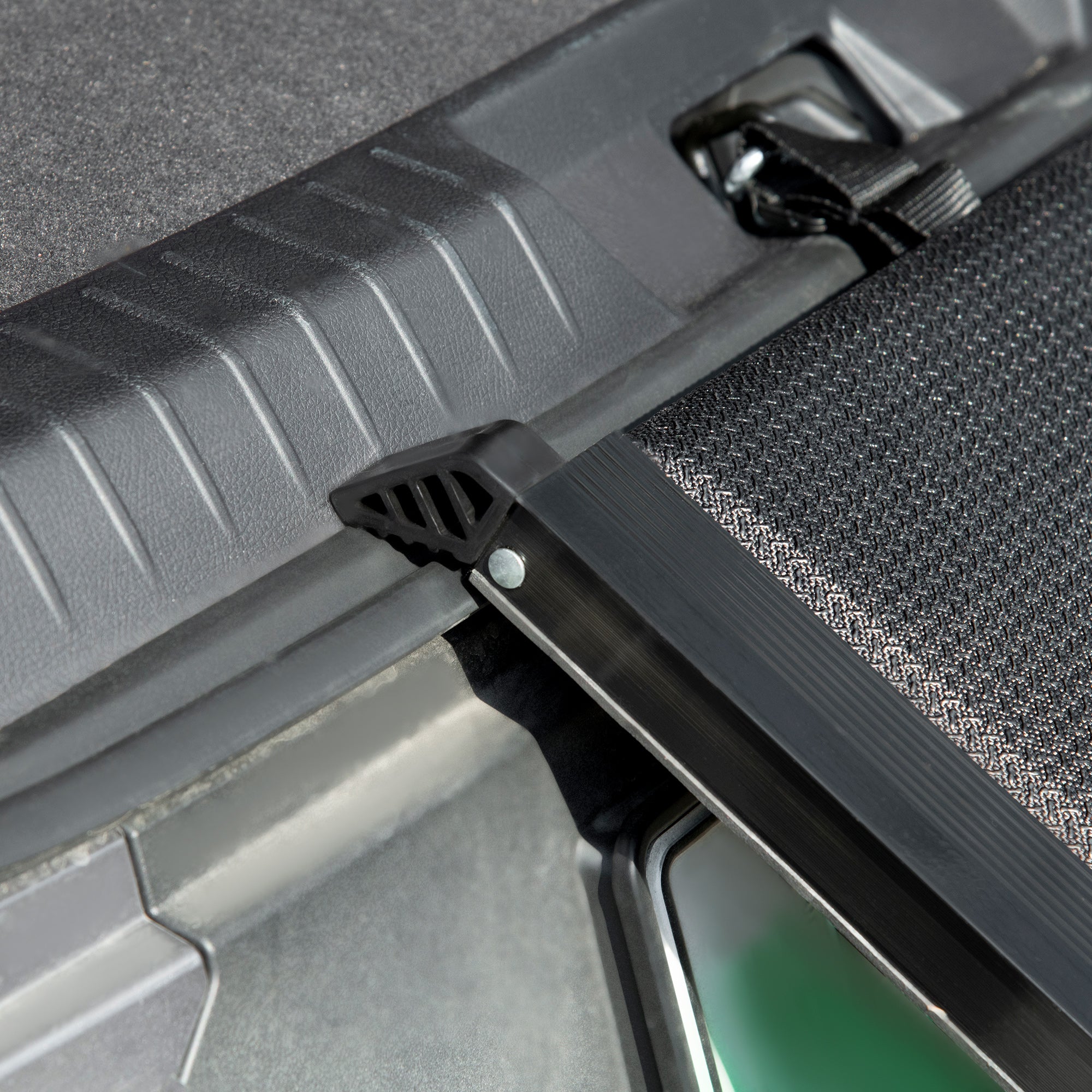 EasyComfort Rampa per Cani Pieghevole con Superficie Antiscivolo in MDF e Alluminio, 158x43.5x2.5 cm, Nero