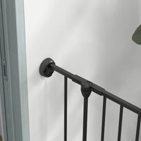 Easycomfort Cancellino per Cani di Taglia Media Pieghevole a 6 Pannelli, in Acciaio e Plastica, 123x102x100 cm, Nero