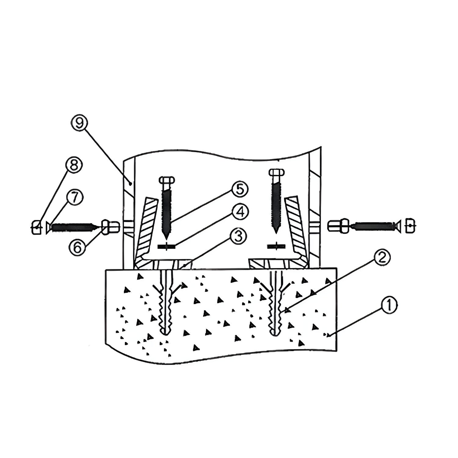 Kit completo di viti e staffe di fissaggio per sanitari a pavimento standard *** confezione 1