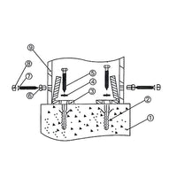 Kit completo di viti e staffe di fissaggio per sanitari a pavimento standard *** confezione 1