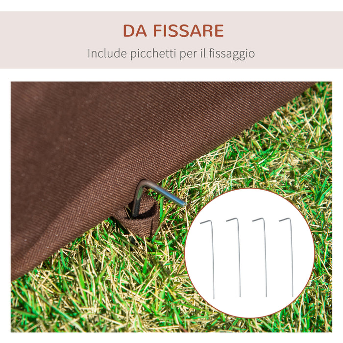 EasyComfort Trasportino Gabbia da Trasporto per Cani Gatti e Animali Domestici Pieghevole 61x46x51cm caffè