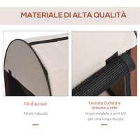 EasyComfort Trasportino Gabbia da Trasporto per Cani Gatti e Animali Domestici Pieghevole 61x46x51cm caffè