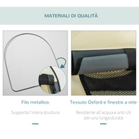 EasyComfort Trasportino per Animali Domestici Pieghevole in Oxford con Cuscino Rimovibile Lavabile e Borsa per Trasporto, Grigio scuro