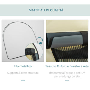 EasyComfort Trasportino per Animali Domestici Pieghevole in Oxford con Cuscino Rimovibile Lavabile e Borsa per Trasporto, Grigio scuro