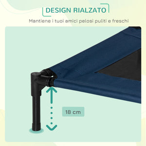 Easycomfort Letto Rialzato per Cani, Cuccia da Viaggio Animali Domestici fino 20kg, Campeggio, Impermeabile - 76x61x18cm
