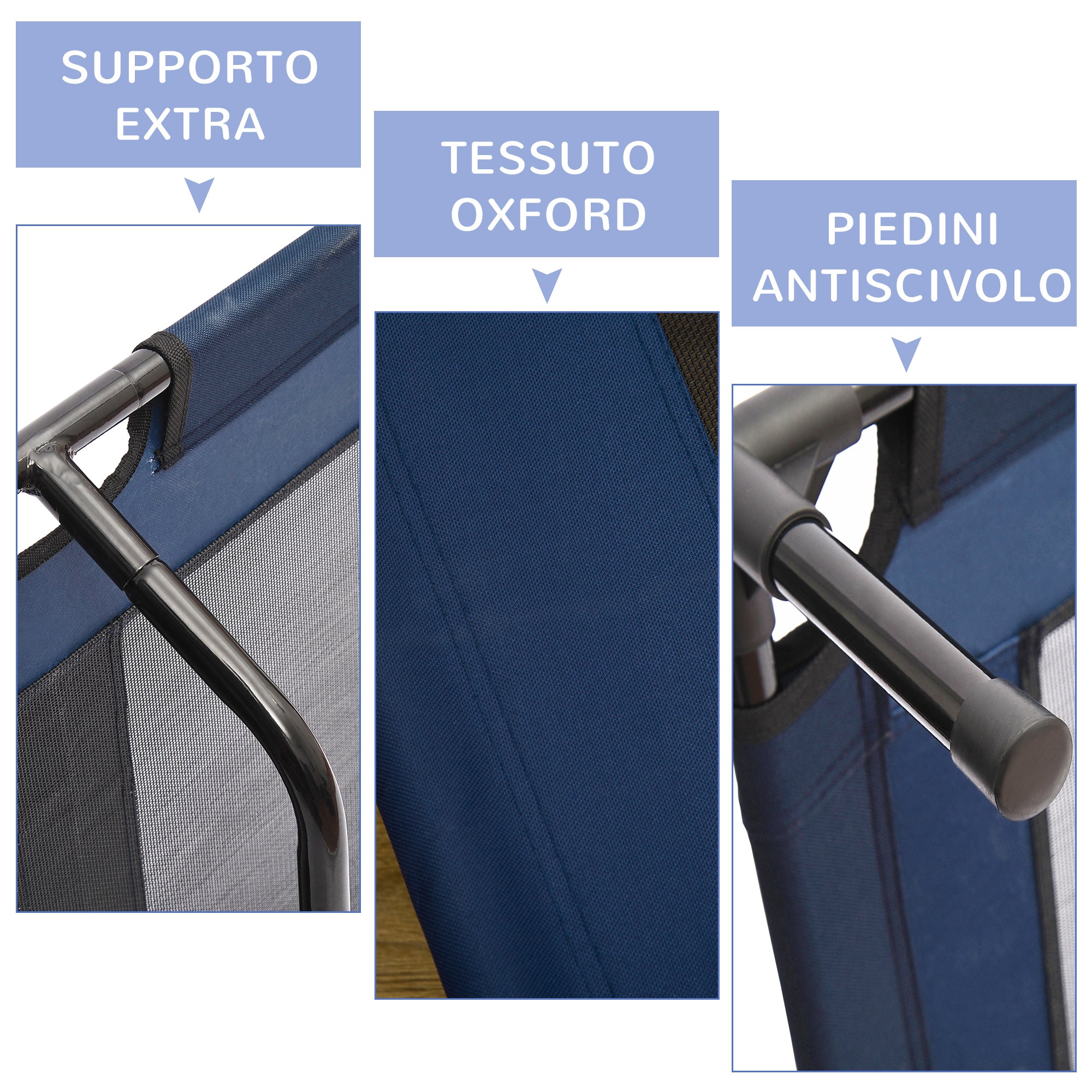 Easycomfort Letto Rialzato per Cani, Cuccia da Viaggio Animali Domestici fino 30kg, Campeggio, Impermeabile - 91.5x76.2x18 cm