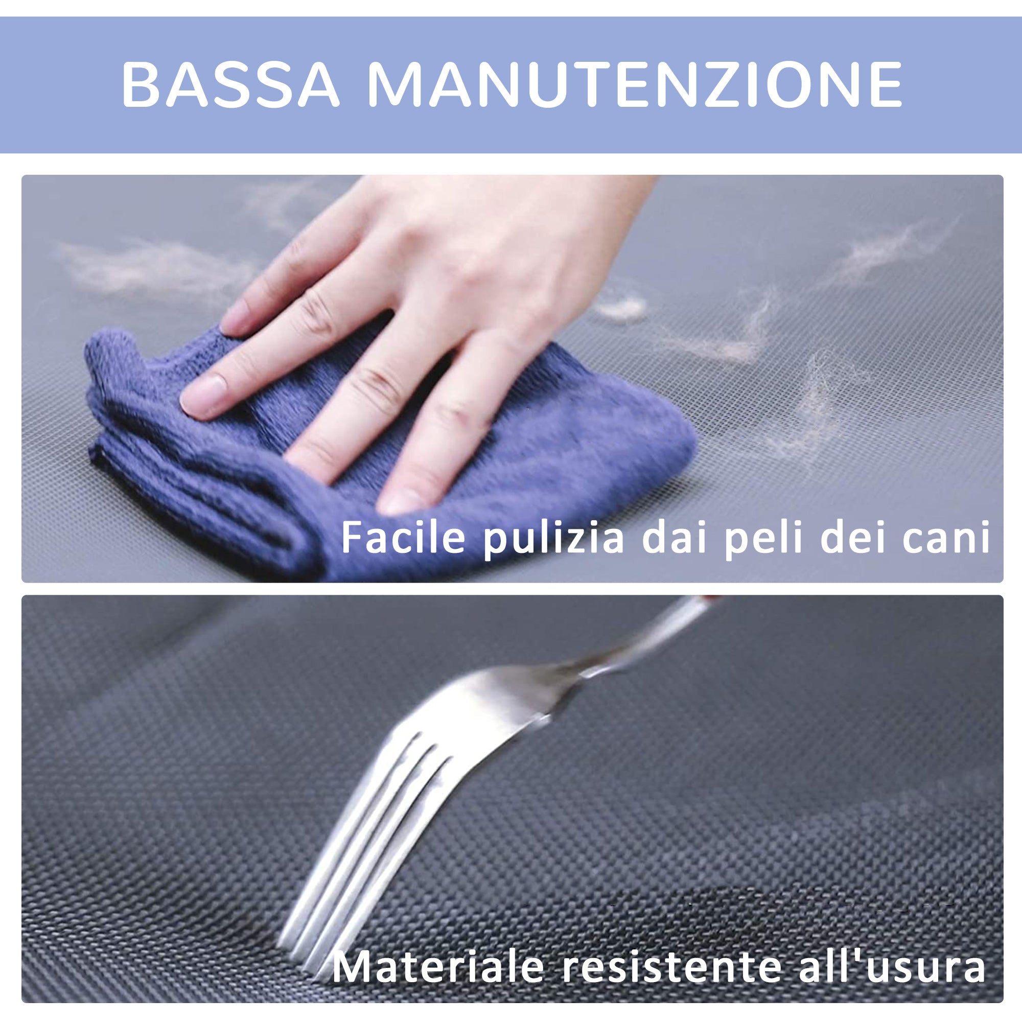 Easycomfort Letto Rialzato per Cani, Cuccia da Viaggio Animali Domestici fino 30kg, Campeggio, Impermeabile - 91.5x76.2x18 cm