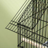 EasyComfort Gabbia per Uccelli in Metallo e Plastica con Maniglia di Trasporto e Vassoio Estraibile, 50.5x41x63 cm, Bianco