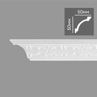 ml *** STOCK *** Pacco da 110ml di cornice decorativa in polistirene compatto XPS 50X50mm D120/70