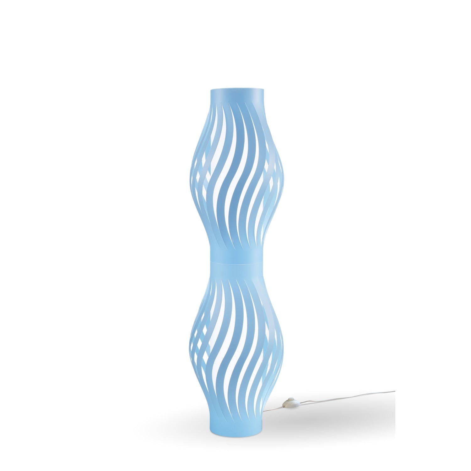 Piantana Moderna Helios Polilux ® Blu Pastello 2 Luci E27 H123Cm