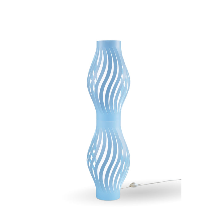 Piantana Moderna Helios Polilux ® Blu Pastello 2 Luci E27 H123Cm