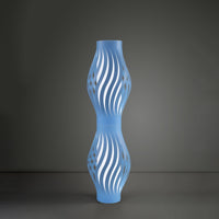 Piantana Moderna Helios Polilux ® Blu Pastello 2 Luci E27 H123Cm