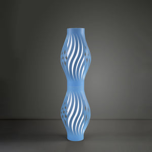 Piantana Moderna Helios Polilux ® Blu Pastello 2 Luci E27 H123Cm