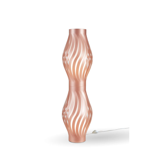 Piantana Moderna Helios Polilux ® Rame 2 Luci E27 H123Cm