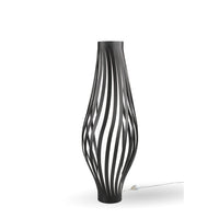 Lampada Da Terra Totem Dama Helios 1 Luce In Polilux Nero Made In Italy