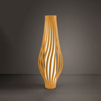 Lampada Da Terra Totem Dama Helios 1 Luce In Polilux Ocra Made In Italy