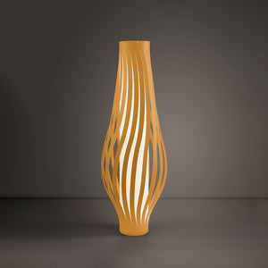 Lampada Da Terra Totem Dama Helios 1 Luce In Polilux Ocra Made In Italy