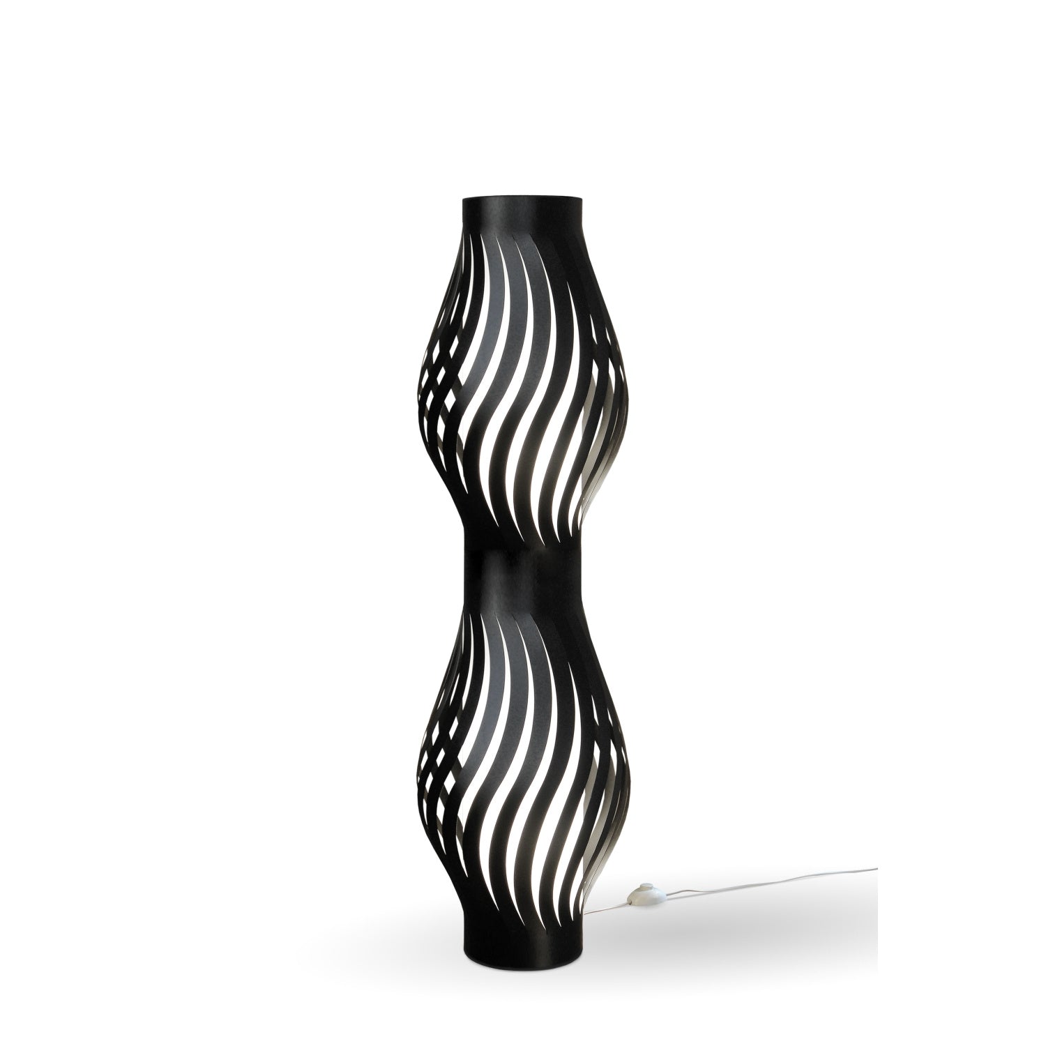 Piantana Moderna Helios Polilux ® Nero 2 Luci E27 H123Cm