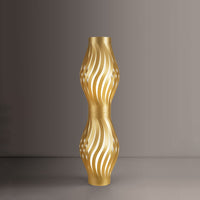 Piantana Moderna Helios Polilux ® New Gold 2 Luci E27 H123Cm