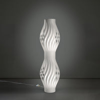 Piantana Moderna Helios Polilux ® Bianco 2 Luci E27 H123Cm