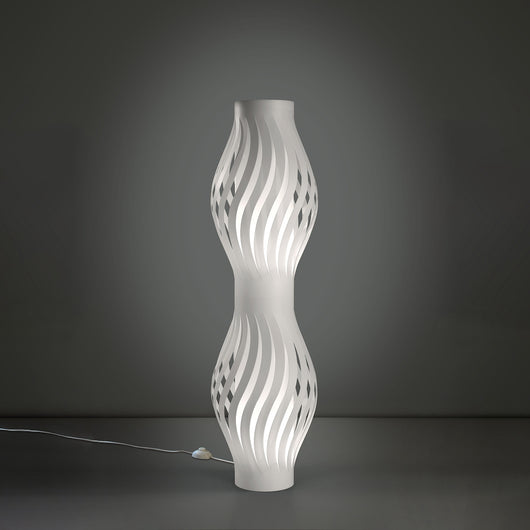 Piantana Moderna Helios Polilux ® Bianco 2 Luci E27 H123Cm