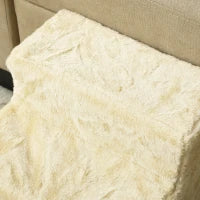 Scala per Cani a 3 Gradini con Fodera Rimovibile e Lavabile 46x35x35 cm Beige