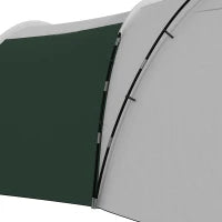 Tenda da Campeggio per 6-9 Persone, 4 Camere, Veranda, Impermeabile, 615x 615x225cm, Verde
