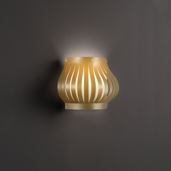 Applique Balcony Helios 1 Luce In Polilux Oro Con Cavo Made In Italy