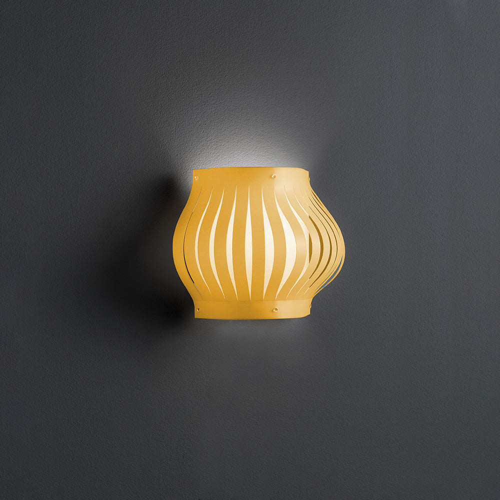 Applique Balcony Helios 1 Luce In Polilux Ocra Con Cavo Made In Italy