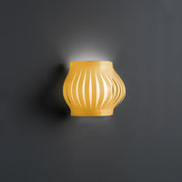 Applique Balcony Helios 1 Luce In Polilux Ocra Con Cavo Made In Italy