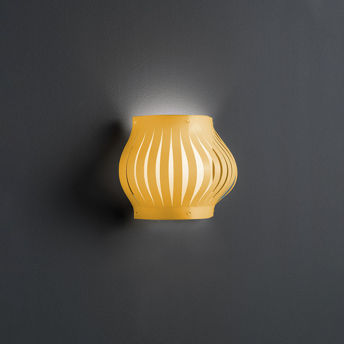 Applique Balcony Helios 1 Luce In Polilux Ocra Con Cavo Made In Italy