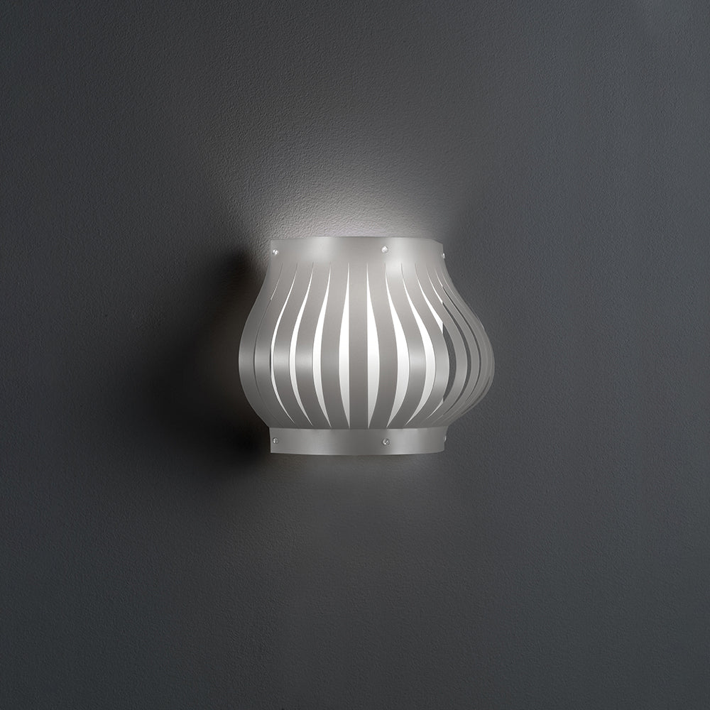 Applique Balcony Helios 1 Luce In Polilux Silver Con Cavo Made In Italy