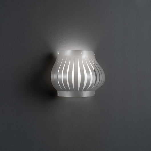 Applique Balcony Helios 1 Luce In Polilux Silver Con Cavo Made In Italy