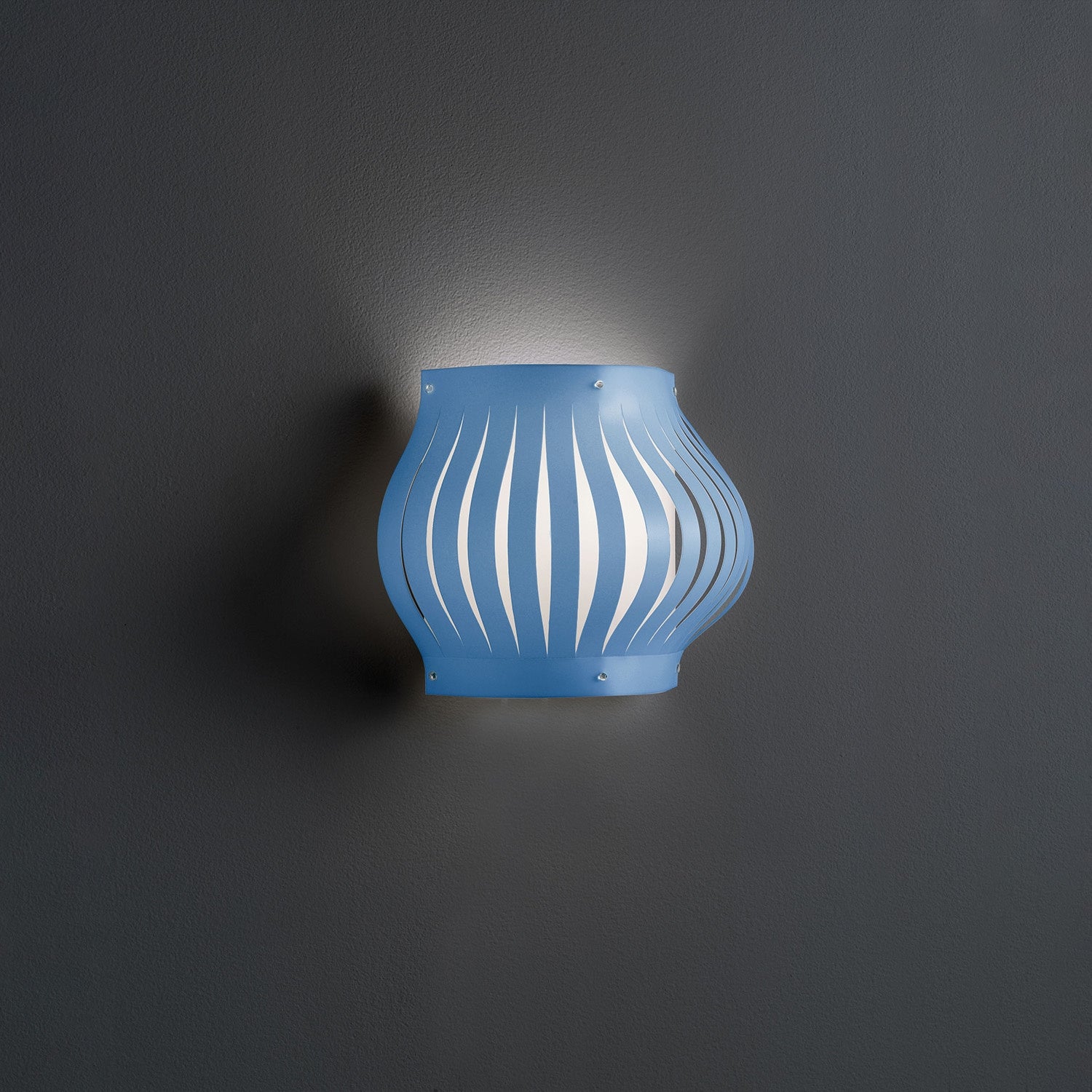 Applique Moderna Helios Polilux ® Blu Pastello 1 Luce E27 H25Cm