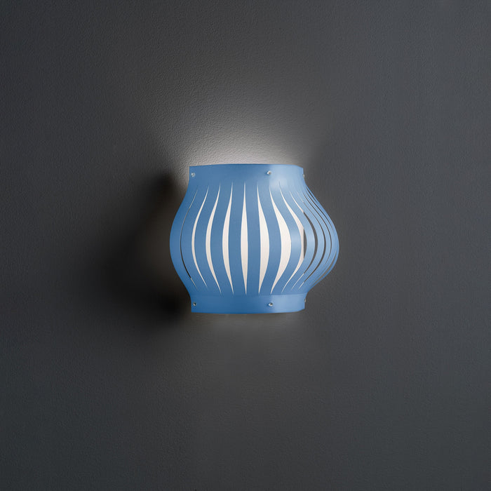 Applique Moderna Helios Polilux ® Blu Pastello 1 Luce E27 H25Cm